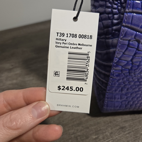 Brahmin Very Peri Hillary Leather Melbourne Purse - Picture 6 of 16